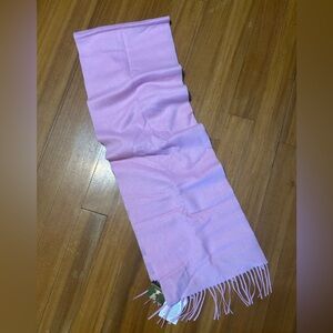 NWT/ EDINBURGH 100% LAMBSWOOL TARTAN SCARF LIGHT PINK /RETAIL $68